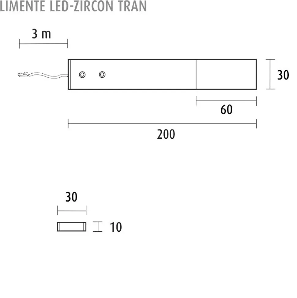 LED-profiilisetti Limente LED-Zircon Tran 2 kpl 4.9 W alulook
