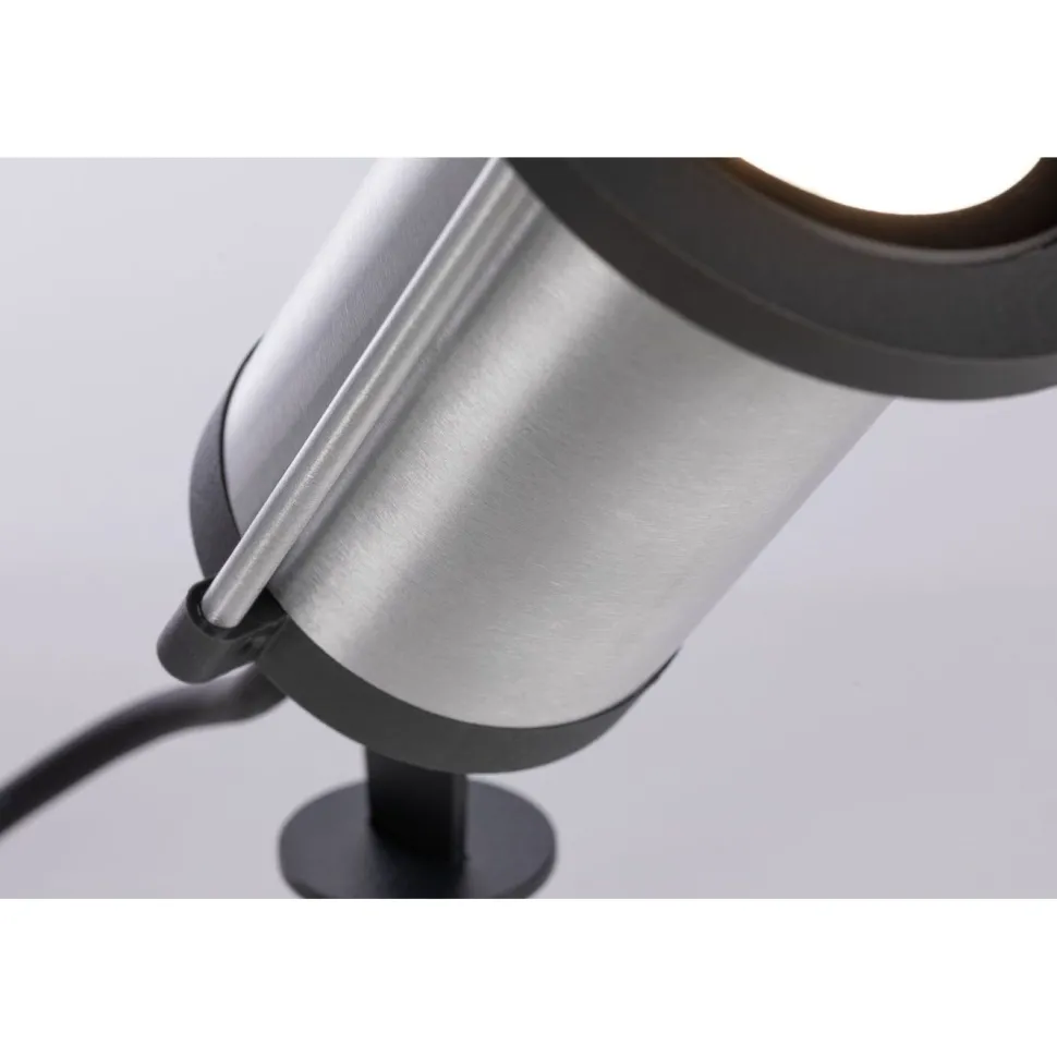 LED-puutarhaspotti Paulmann Plug & Shine Classic, IP65, 3000K, antrasiitti