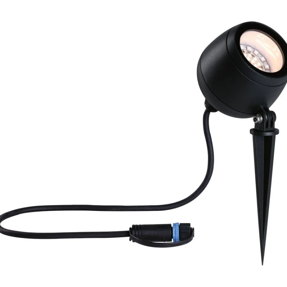 LED-puutarhaspotti Paulmann Plug & Shine Kikolo, Smart Home Zigbee 3.0, IP65, RGBW+, antrasiitti