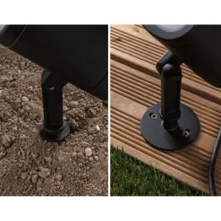 LED-puutarhaspotti Paulmann Plug & Shine Shira, Smart Home Zigbee 3.0, IP65, RGBW+, antrasiitti