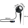LED-puutarhaspotti Paulmann Plug & Shine Kikolo, Smart Home Zigbee 3.0, IP65, säädettävä värilämpötila, antrasiitti