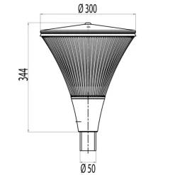 LED-pylväsvalaisin Aaria AA01APLED IP44 10W/840 antiikkipronssi