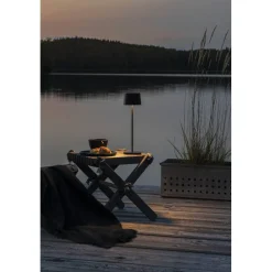 LED-pöytävalaisin Konstsmide Capri ladattava musta