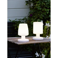 LED-pöytävalaisin Trio Lora Ø 130x205 mm valkoinen