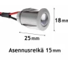 LED-saunavalaisin Highline Sauna+ 1x3W alumiini lisäosa settiin