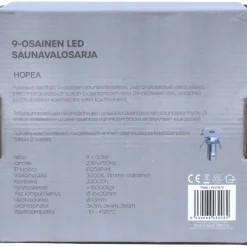 LED-saunavalosarja Led Energie, 9-osainen, hopea, teflon