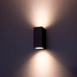 LED-seinävalaisin FTLIGHT Diva, GU10, IP44, musta