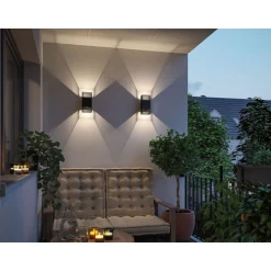LED-seinävalaisin Paulmann Tharin, 120x104mm, IP44, 3000K, 2x3.7W