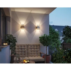 LED-seinävalaisin Paulmann Tharin, 120x104mm, IP44, 3000K, 2x3.7W