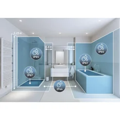 LED-seinävalaisin Paulmann Tharin, 120x104mm, IP44, 3000K, 2x3.7W