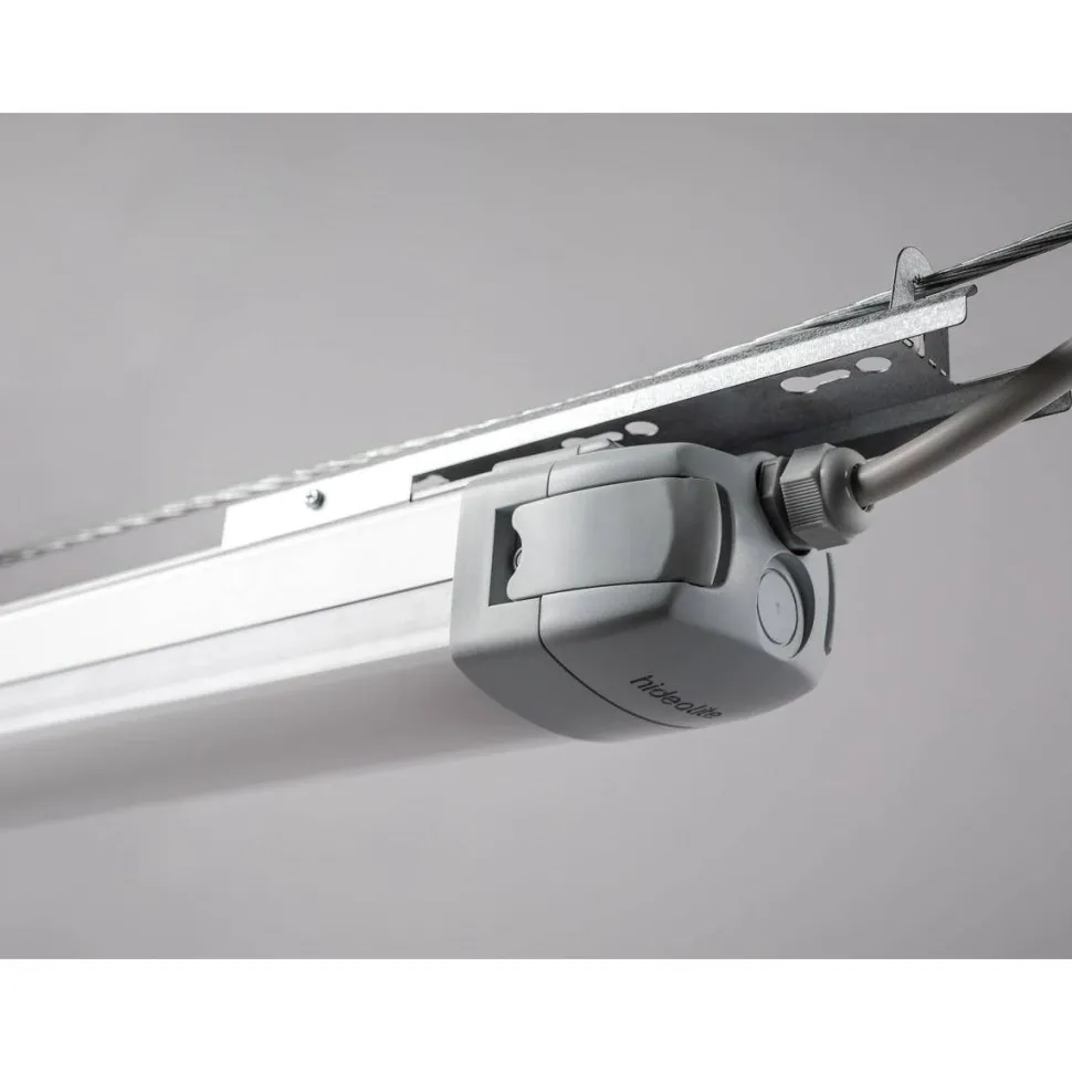 LED-teollisuusvalaisin Hide-a-lite Liteline 1200 S tunnistimella IP65 vaaleanharmaa
