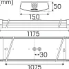 LED-teollisuusvalaisin Hide-a-lite Liteline Basic 1200 S tunnistimella 4000K IP44 valkoinen