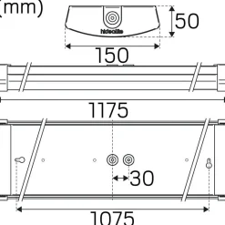 LED-teollisuusvalaisin Hide-a-lite Liteline Basic 1200 S tunnistimella 4000K IP44 valkoinen
