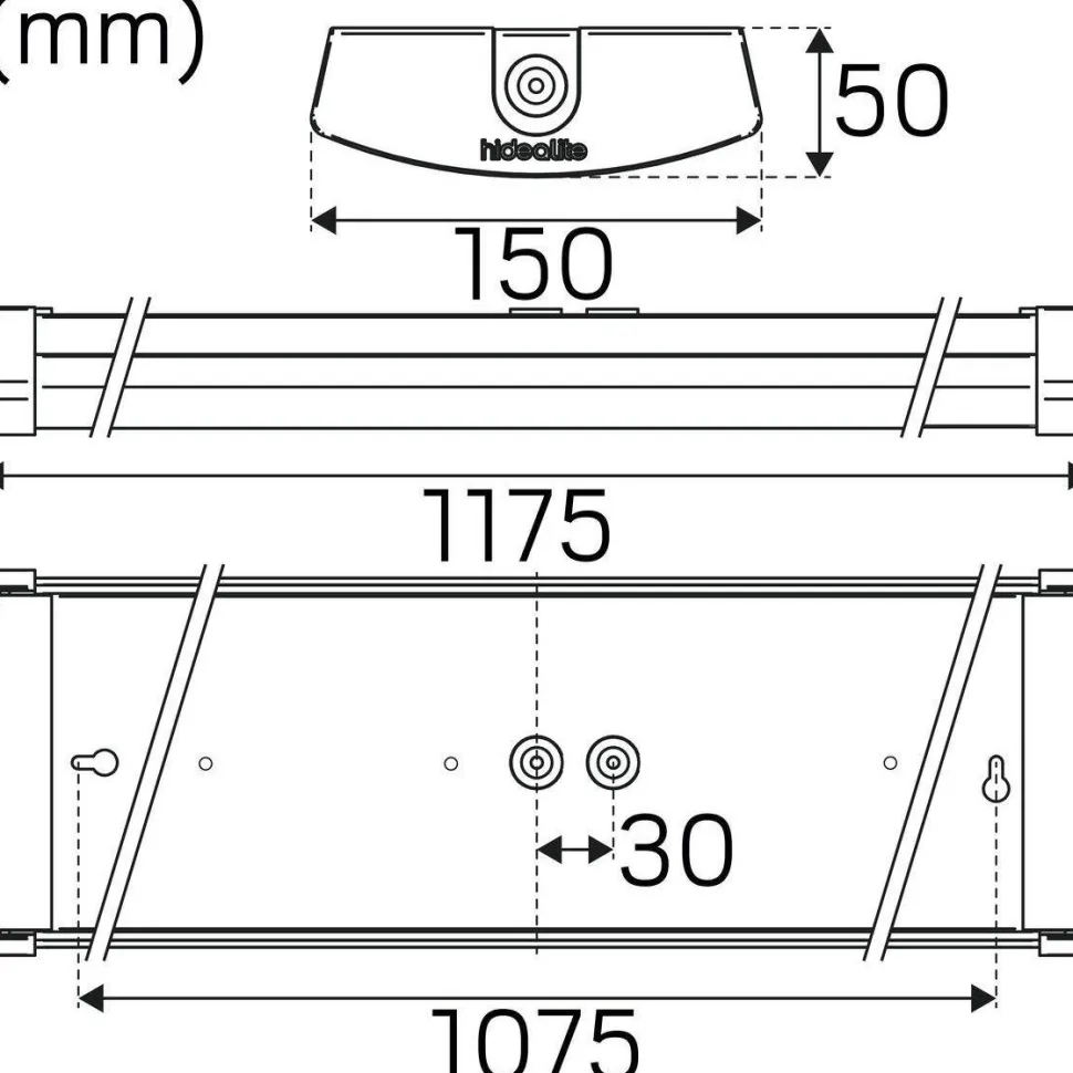 LED-teollisuusvalaisin Hide-a-lite Liteline Basic 1200 S tunnistimella 4000K IP44 valkoinen