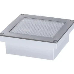 LED-terassivalaisin liiketunnistimella Paulmann Brick, IP67, 10x10cm, 3000K, alumiini
