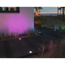 LED-terassivalaisin Paulmann Plug & Shine Floor, Smart Home Zigbee 3.0, IP67, RGBW+, 2W, rst