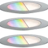 LED-terassivalaisinsarja Paulmann Plug & Shine Floor, Smart Home Zigbee 3.0, IP67, RGBW+, 3x2W, rst