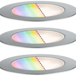 LED-terassivalaisinsarja Paulmann Plug & Shine Floor, Smart Home Zigbee 3.0, IP67, RGBW+, 3x2W, rst