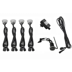 LED-terassivalosarja LED Energie 4x0,4W IP65/44 3000K hämäräkytkin