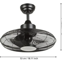 LED-tuuletinvalaisin Eglo Igeldo, musta
