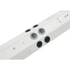 LED-työpistevalaisin Airam Handy 750, 11W/830/840, 750x74mm, 2-osainen pistorasia+kytkin, IP21, valkoinen/opaali