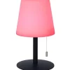 LED-ulkopöytävalaisin Lucide Rio RGB, USB-ladattava, himmennettävä, värinvaihto-ominaisuus