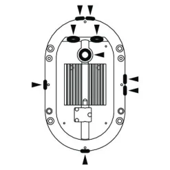 LED-ulkoseinävalaisin Airam Cestus Horizontal Eye max 100W E27 165x270x110 mm IP65 valkoinen/opaali