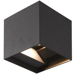 LED-ulkoseinävalaisin FTLIGHT Iina 2x5W eri valonvärejä 570lm säädettävä keila musta