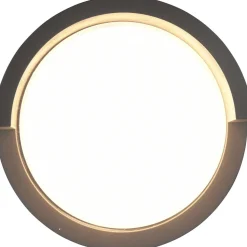 LED-ulkoseinävalaisin Trio Puno pyöreä mattamusta