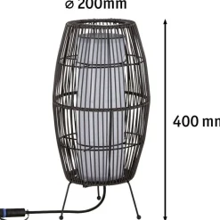 LED-ulkovalaisin Paulmann Plug & Shine Basket, Smart Home Zigbee 3.0, IP44, RGBW, musta