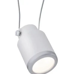 LED-vaijerivalaisinsetti Paulmann TunLED, 2700K, 5 valaisinta, valkoinen/mattakromi