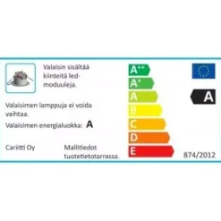 LED-valaistu saunakiulu Cariitti pohjaventtiilillä