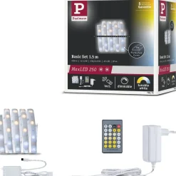 LED-valonauha Paulmann MaxLED 250, aloituspakkaus, IP44, 230lm/m, säädettävä värilämpötila, 24VA, eri kokoja