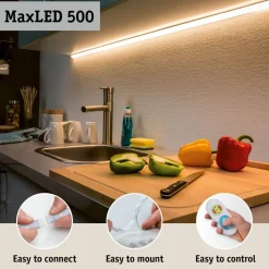 LED-valonauha Paulmann MaxLED 500, aloituspakkaus, 10m, 50W, 550lm/m, 6500K, 75VA
