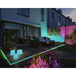 LED-valonauha Paulmann Plug & Shine Smooth, 5m, Smart Home Zigbee 3.0, IP67, RGBW+, valkoinen
