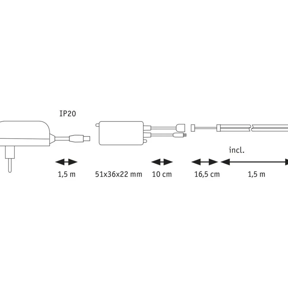 LED-valonauha Paulmann SimpLED Full-Line COB, 330lm/m, 840LEDs/m, RGB, 24VA, eri kokoja