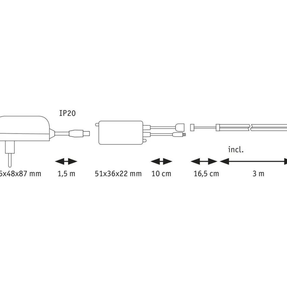LED-valonauha Paulmann SimpLED Full-Line COB, 330lm/m, 840LEDs/m, RGB, 24VA, eri kokoja