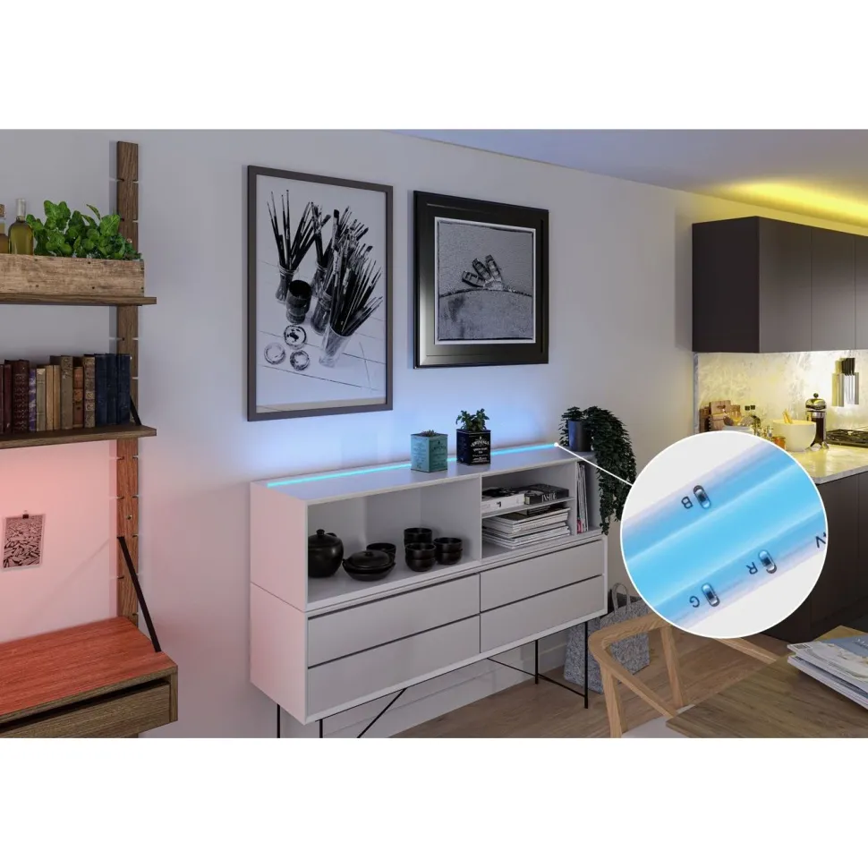 LED-valonauha Paulmann SimpLED Full-Line COB, 330lm/m, 840LEDs/m, RGB, 24VA, eri kokoja