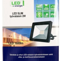 LED-valonheitin Led Energie Slim, 20W, 2000lm, 4500K
