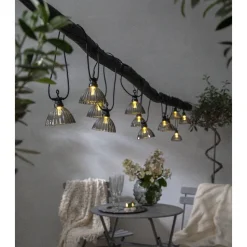 LED-valosarja Star Trading Circus Shade 12-osainen 495cm harmaa