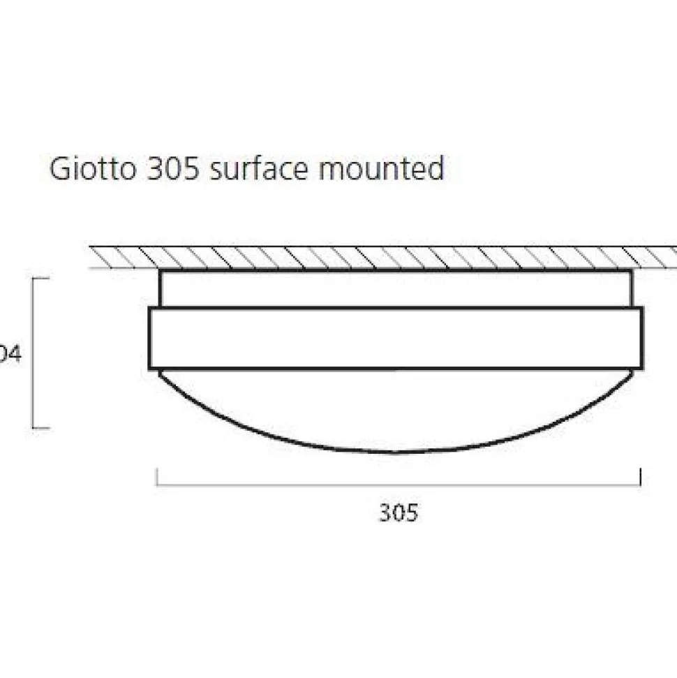 LED-yleisvalaisin Lumiance Giotto ø305 mm pinta-asennettava 19 W 3000 K IP44 valkoinen