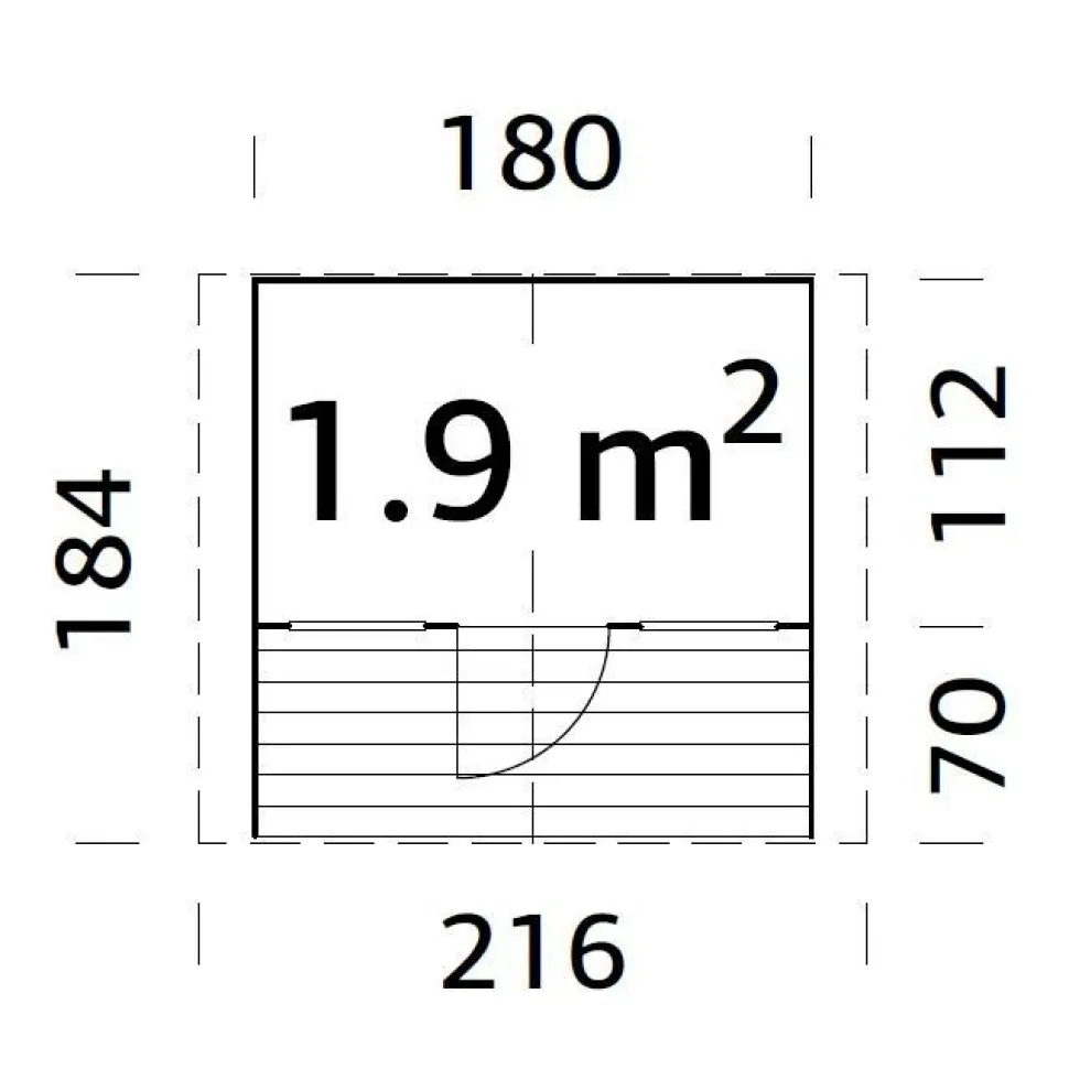 Leikkimökki Palmako Felix 1,9 m2