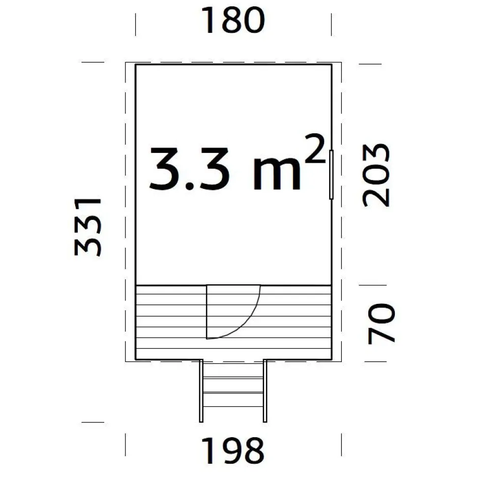 Leikkimökki Palmako Huck 3,3 m²