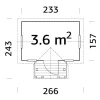 Leikkimökki Palmako Jennie 3,6 m²