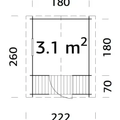 Leikkimökki Palmako Stina 3,1 m²