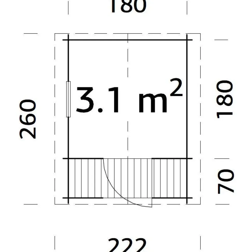 Leikkimökki Palmako Stina 3,1 m²