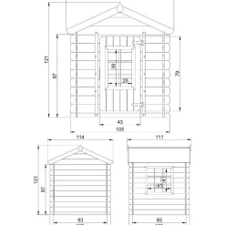 Leikkimökki Timbela M570, 0.86m²