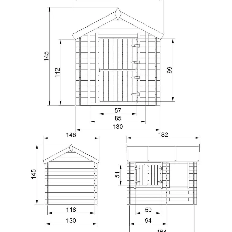 Leikkimökki Timbela M501, 1.1m²