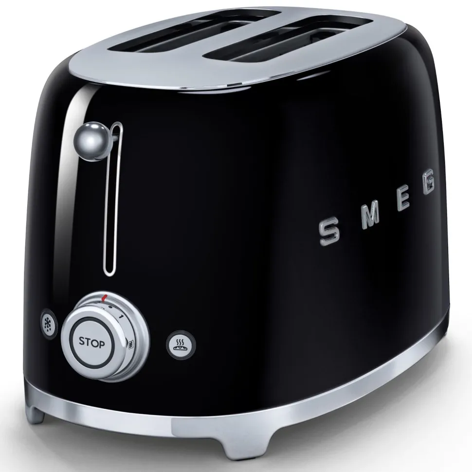 Leivänpaahdin Smeg TSF01BLEU 2-viipaleen musta