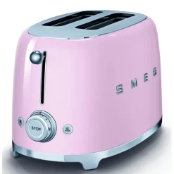 Leivänpaahdin Smeg TSF01PKEU 2-viipaleen vaaleanpunainen